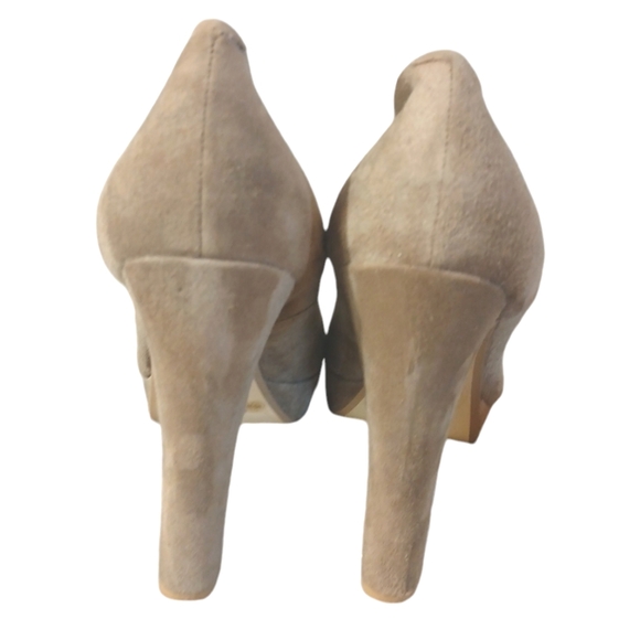 Jessica Simpson Suede Taupe Platform Heels Pumps - Picture 7 of 11